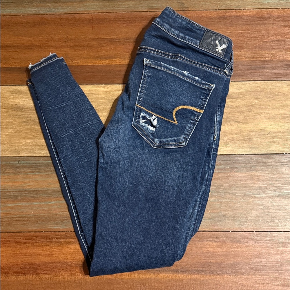American Eagle Outfitters Dark Blue Skinny Jeans